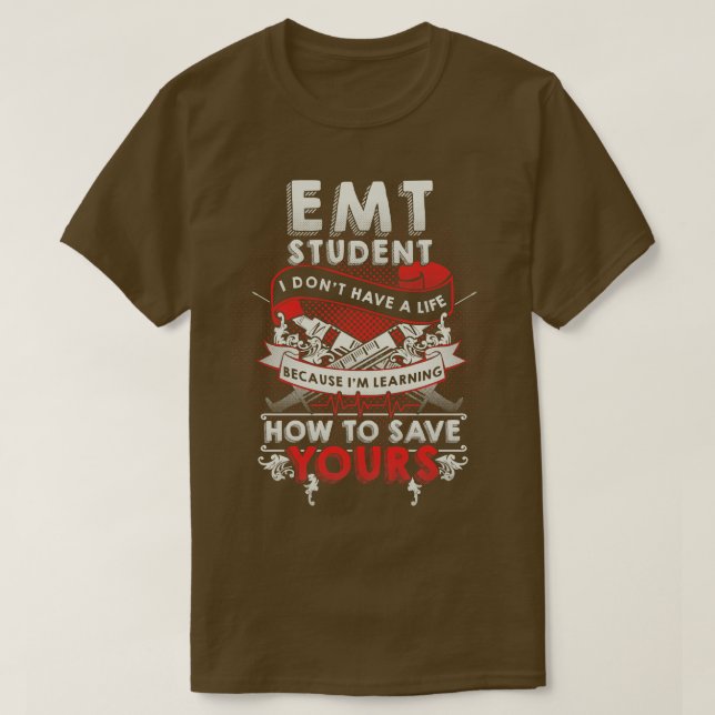 Camiseta Regalo de Técnico Médico de Emergencia Estudiantil (Diseño del anverso)