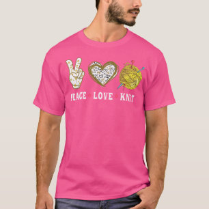 Camiseta Regalo de Tejer con Hilo para Mujeres y Niñas Paz