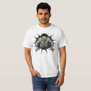 Camiseta Regalo de terror de zombie atravesando pared