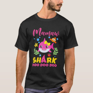 Camiseta Regalo de tiburón Mamaw, familia de tiburones beb