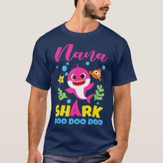 Camiseta Regalo de tiburón Nana Cute bebé, familia de tibur