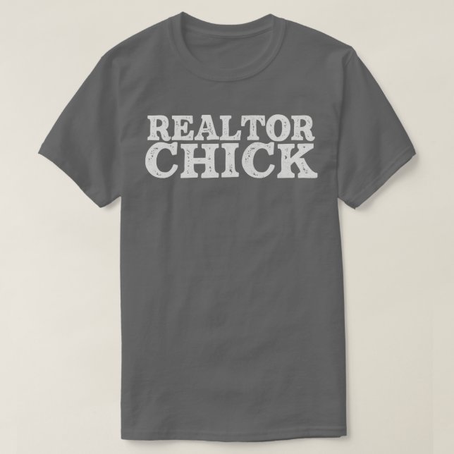 Camiseta Regalo de tipografía de Chick House Broker (Diseño del anverso)