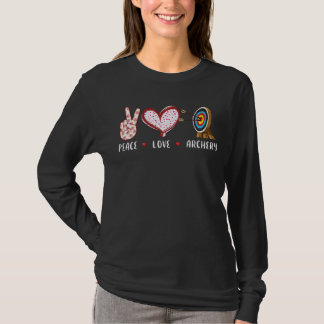 Camiseta Regalo de tiro con arco de amor por la paz para ho