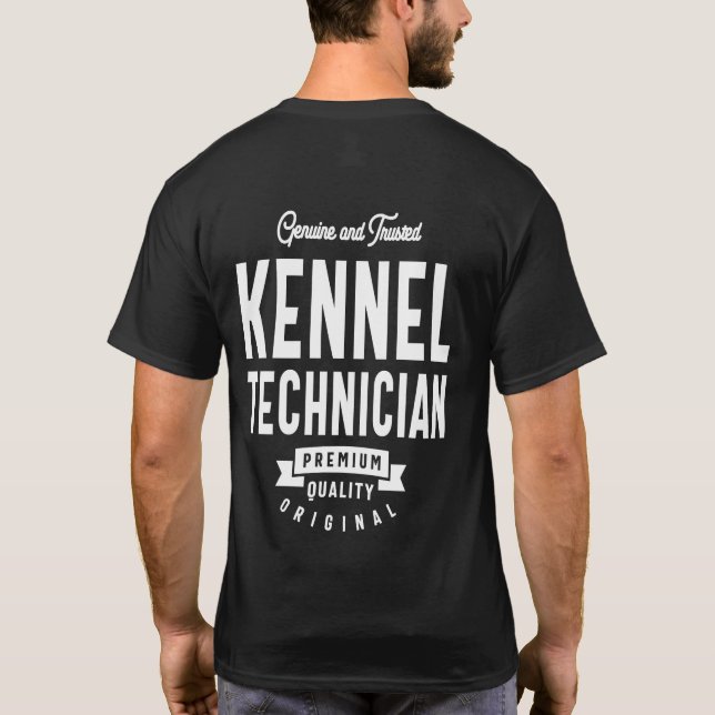 Camiseta Regalo de títulos de trabajo de técnico de Kennel (Reverso)