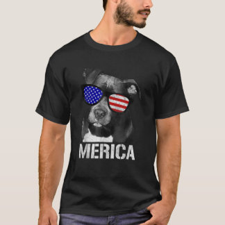 Camiseta Regalo de toros de pit patriótico de Pitbull Meric