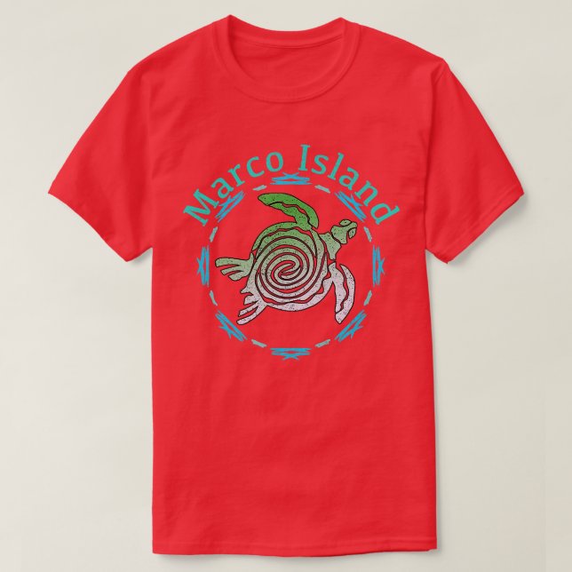 Camiseta Regalo de tortuga de ribal de la isla de Marco (Diseño del anverso)