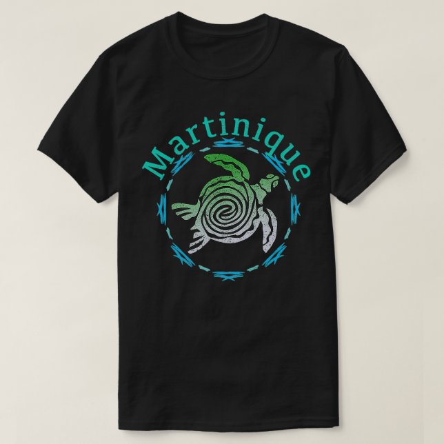 Camiseta Regalo de tortuga tribal de Martinica (Diseño del anverso)