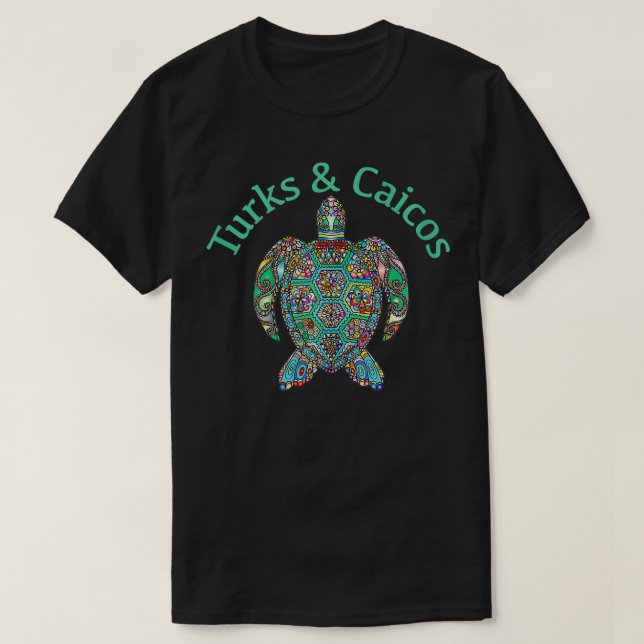 Camiseta Regalo de tortuga tribal de Turcas Caicos (Diseño del anverso)