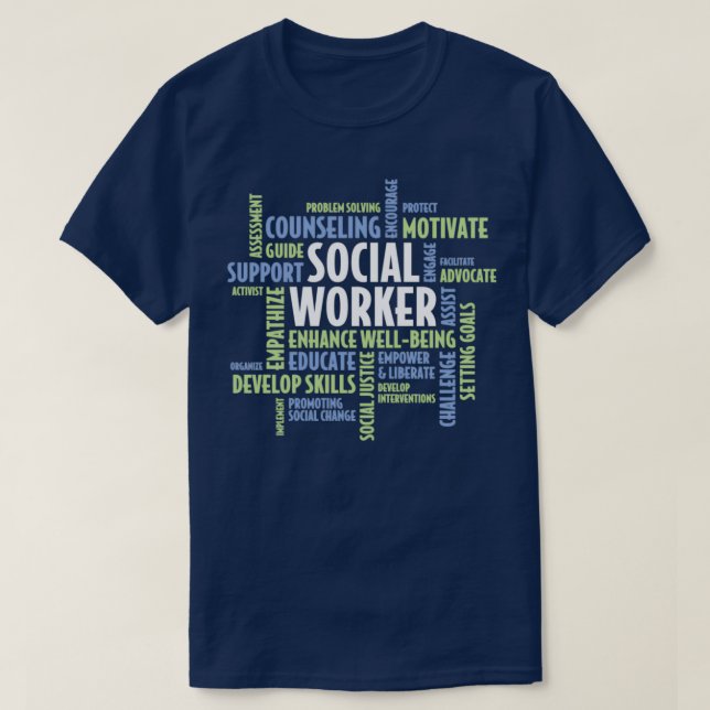 Camiseta Regalo de trabajo social para trabajador social (Diseño del anverso)