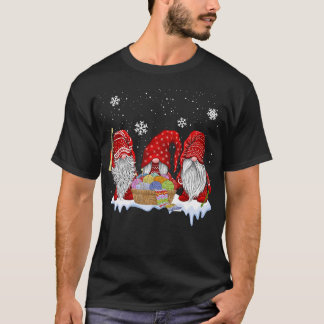 Camiseta Regalo De Tres Gnomes Crochet Y Navidades De Punto