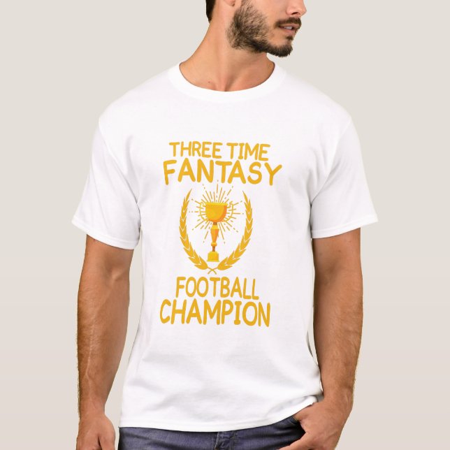 Camiseta Regalo de tres veces campeón de fútbol (Anverso)