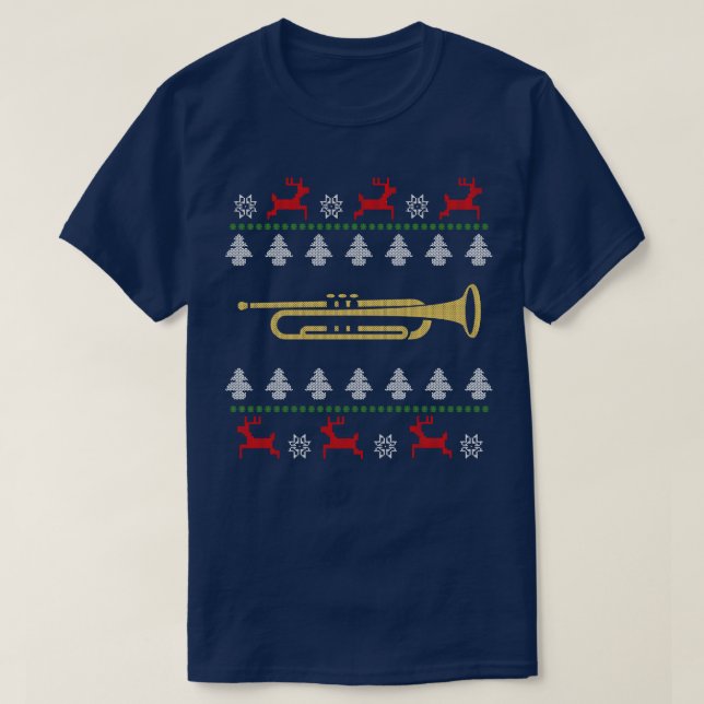 Camiseta Regalo de trompeta de Navidad 2 (Diseño del anverso)