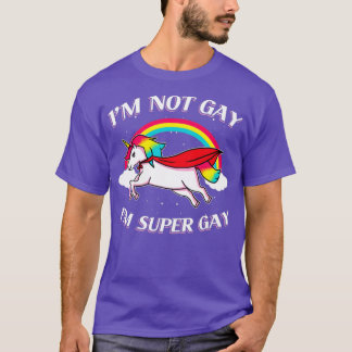 Camiseta regalo de unicornio súper gay