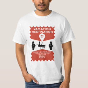 Camiseta Regalo de vacaciones de Suiza de destino