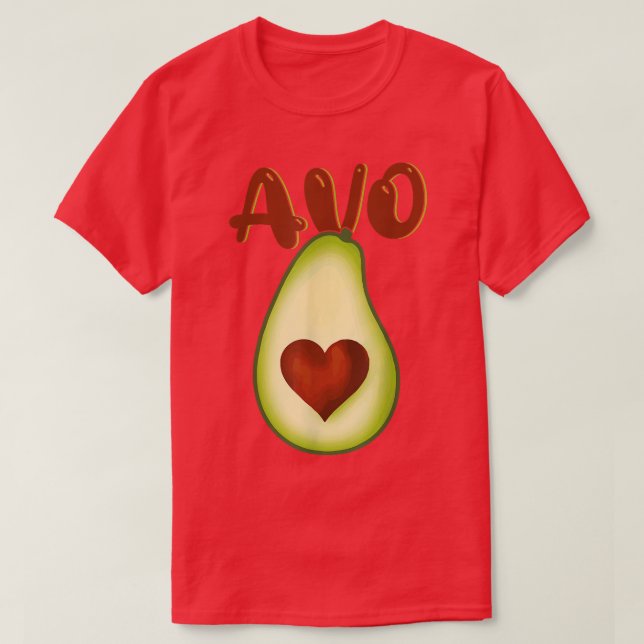 Camiseta Regalo de Vegetariano Aguacate Vegan para Parejas  (Diseño del anverso)