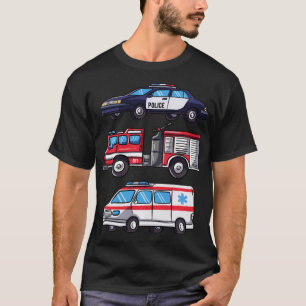 Camiseta Regalo de vehículos de emergencia para policías de