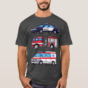 Camiseta Regalo de vehículos de emergencia para policías de