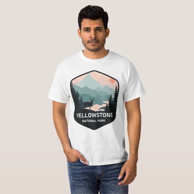 Camiseta Regalo de venado del parque nacional de Deer Yello (Anverso completo)