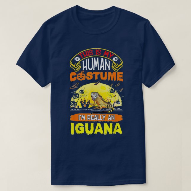 Camiseta Regalo de vestuario de Iguana Halloween (Diseño del anverso)