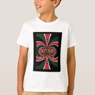 Camiseta Regalo de viaje keniano - Diseño de abrazos y beso