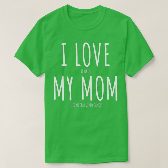 Camiseta Regalo de video juegos amo a mi mamá T graciosa sa (Diseño del anverso)