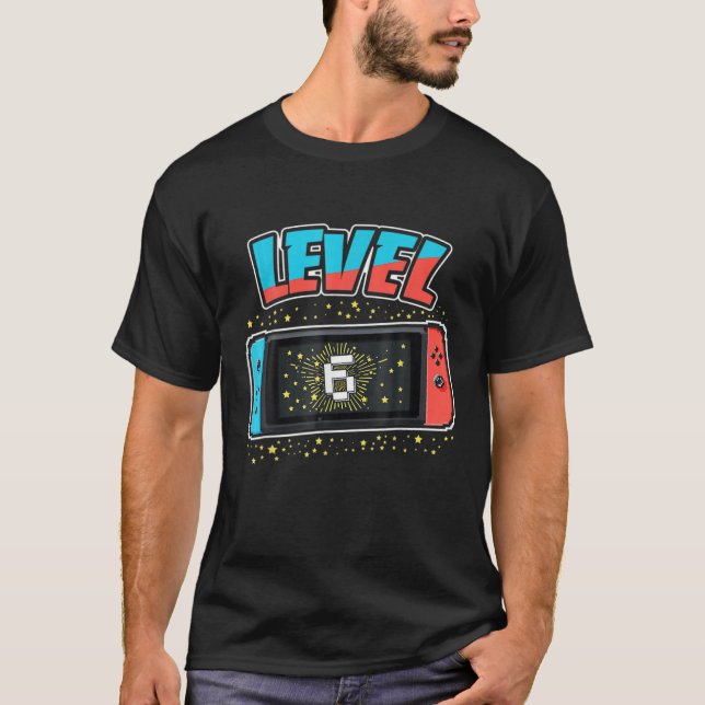 Camiseta Regalo de Videojuegos de 6 años de edad para niños (Anverso)