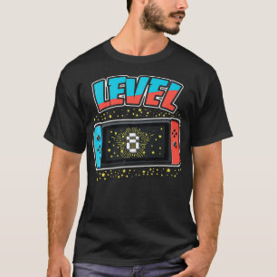 Camiseta Regalo de videojuegos de 8 años de edad de nivel 8
