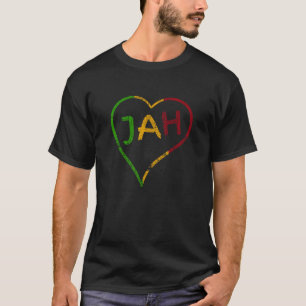 Camiseta Regalo de vintage retro de Jah Heart Rastafari