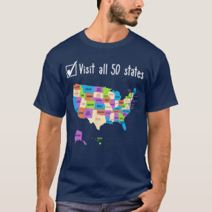 Camiseta Regalo de visita a los 50 estados de EE. UU. Regal