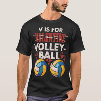 Camiseta Regalo De Voleibol De San Valentín Para Jugador De