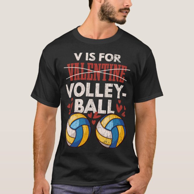 Camiseta Regalo De Voleibol De San Valentín Para Jugador De (Anverso)