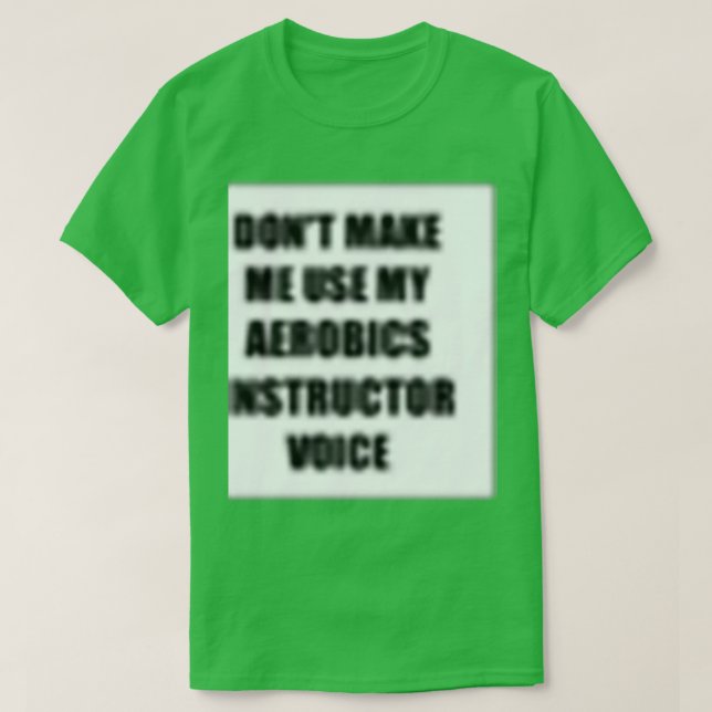 Camiseta regalo de voz de instructor de aeróbic para compañ (Diseño del anverso)