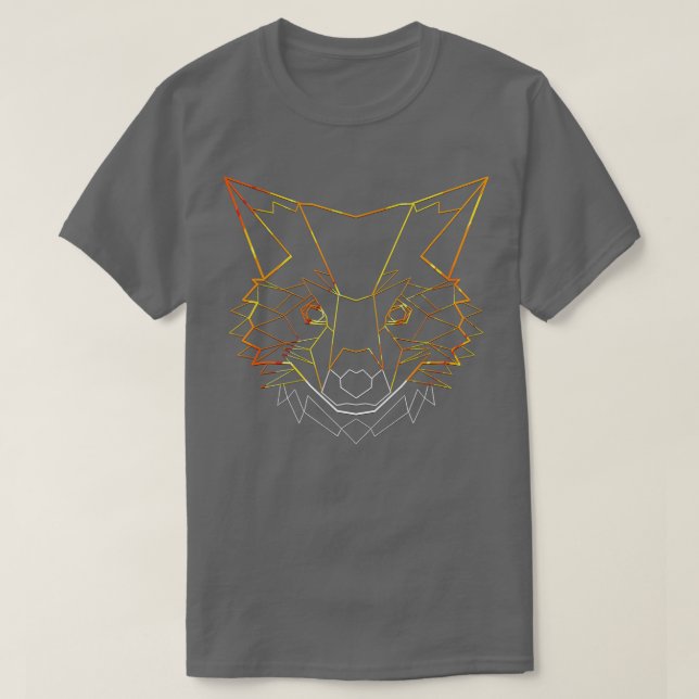 Camiseta Regalo de zorros de animales de polígono de Fox (Diseño del anverso)