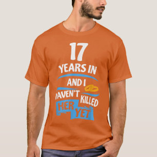 Camiseta Regalo del 17° aniversario del Boda para el marido