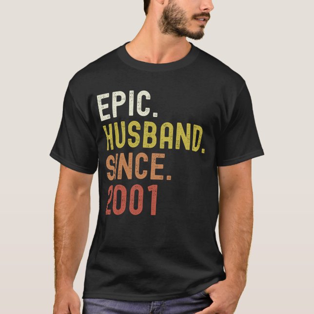 Camiseta Regalo del 20° aniversario del Boda 2001 (Anverso)