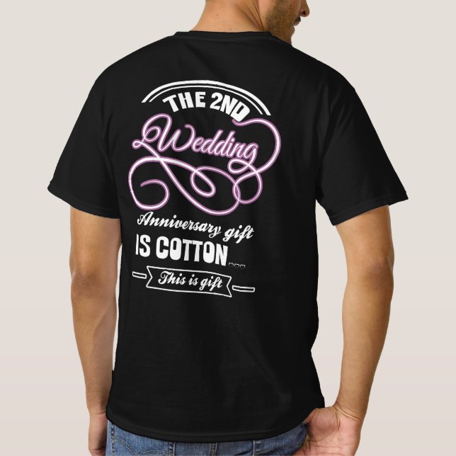 Camiseta Regalo del 2° Aniversario Boda Para Mis Amantes (Reverso)