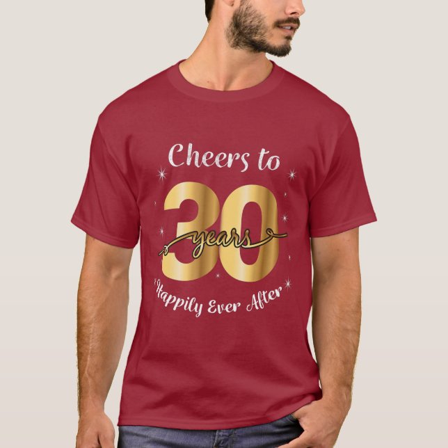 Camiseta Regalo del 30° Aniversario Boda para parejas 30 (Anverso)