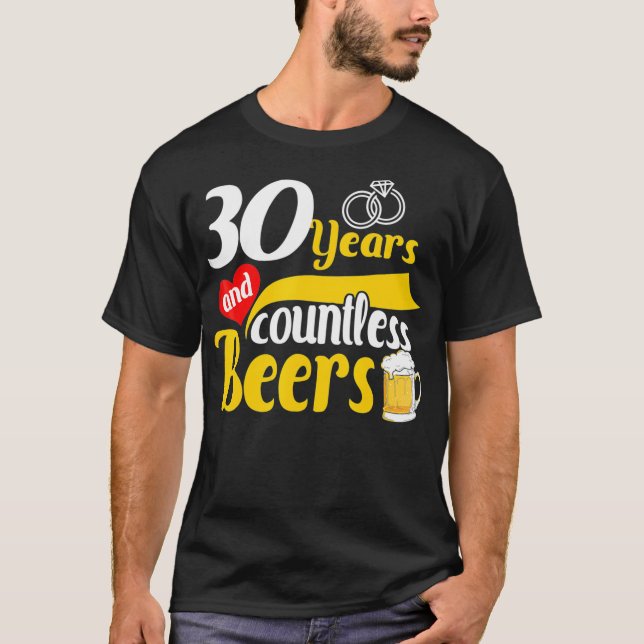 Camiseta Regalo del 30 aniversario de Boda 30 (Anverso)