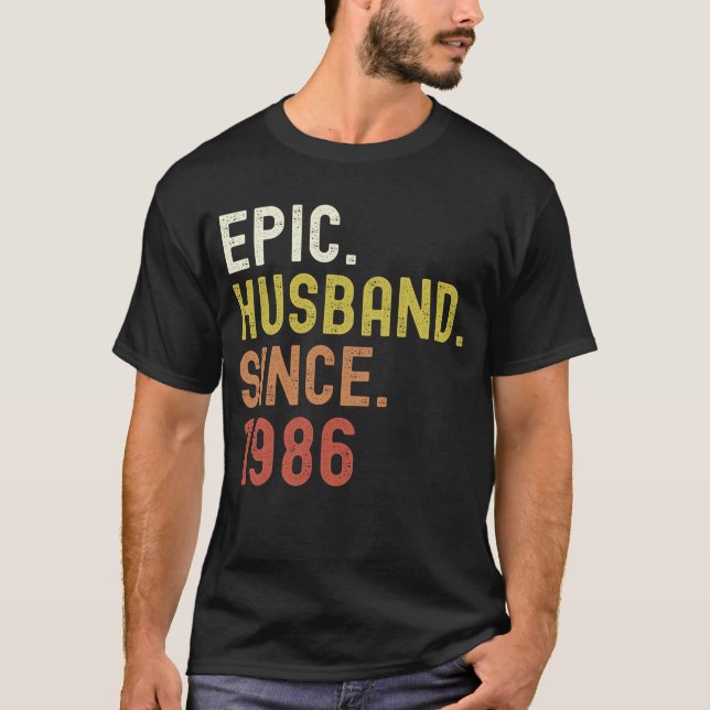 Camiseta Regalo del 35° aniversario del Boda de 1986 (Anverso)