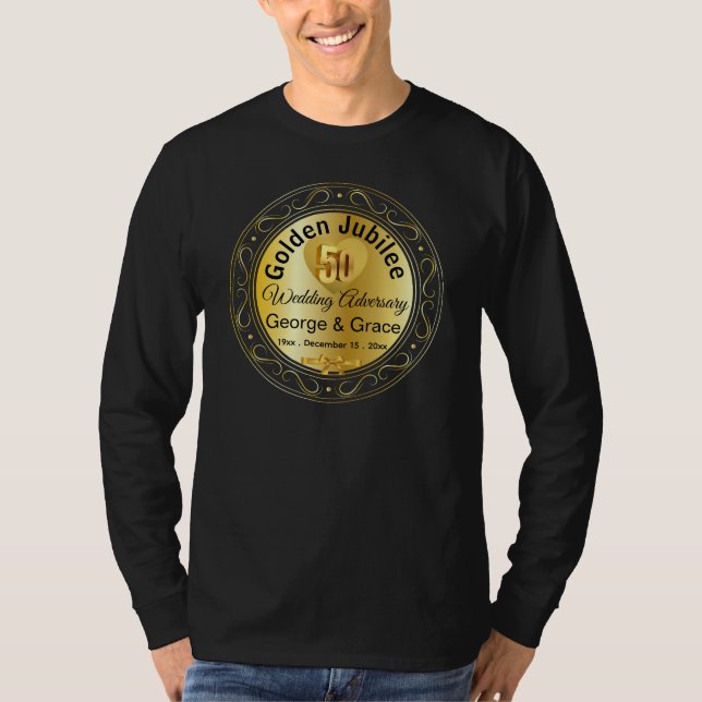 Camiseta Regalo del 50 aniversario del aniversario de oro p (Anverso)