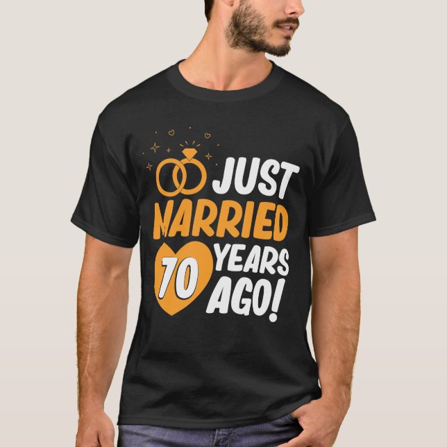 Camiseta Regalo del 70° aniversario del Boda para pareja de (Anverso)
