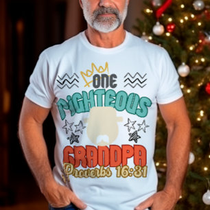 Camiseta Regalo del abuelo cristiano con cita de la biblia