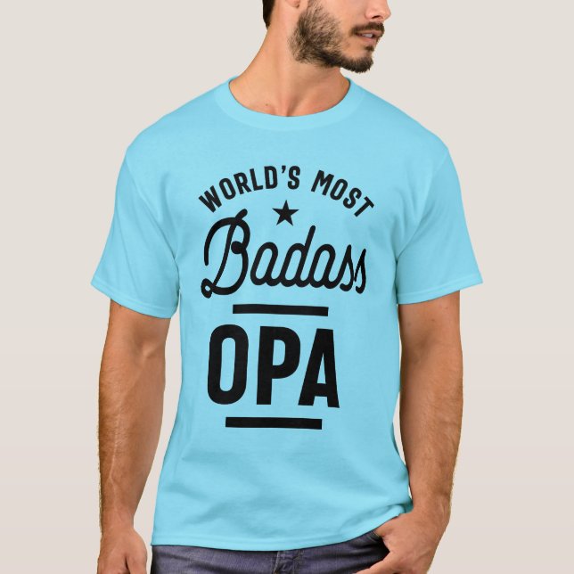Camiseta Regalo del abuelo Opa para hombres más Badass en e (Anverso)