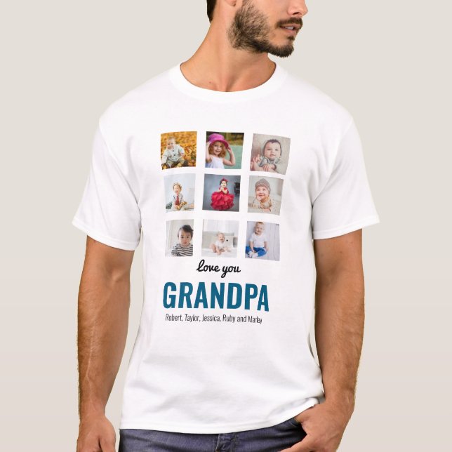 Camiseta Regalo del abuelo | Te amo papá Photo T-Shirt (Anverso)