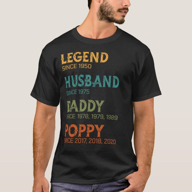 Camiseta Regalo del año del Personalizado de papá papá papá (Anverso)