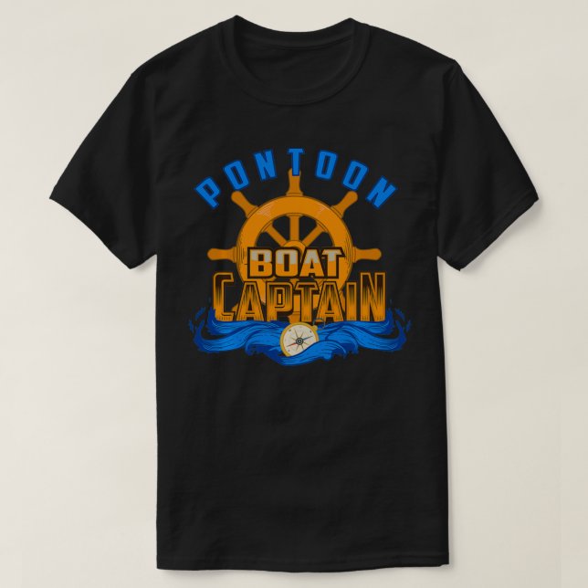 Camiseta Regalo del capitán de barco Pontoon Cute Sea Adven (Diseño del anverso)