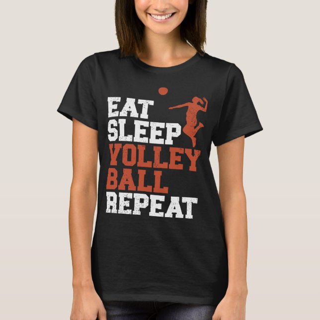 Camiseta Regalo del Chica de voleibol de repetición de vole (Anverso)