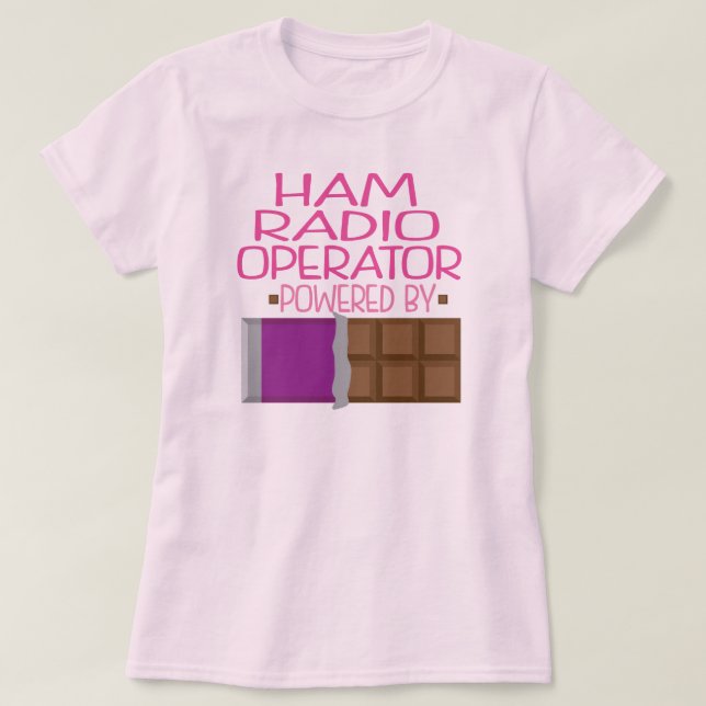 Camiseta Regalo del chocolate del operador de equipo de (Diseño del anverso)