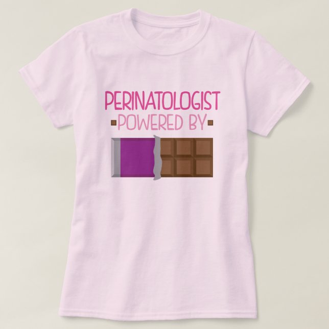 Camiseta Regalo del chocolate del Perinatologist para ella (Diseño del anverso)