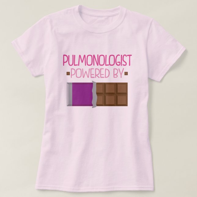Camiseta Regalo del chocolate del Pulmonologist para ella (Diseño del anverso)